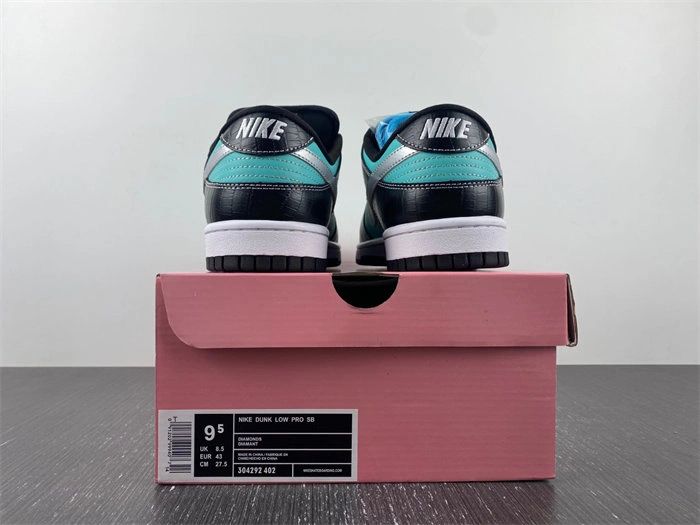 nike sb dunk low Di*m*nd supply co. aqua blue 304292- supportive 4650