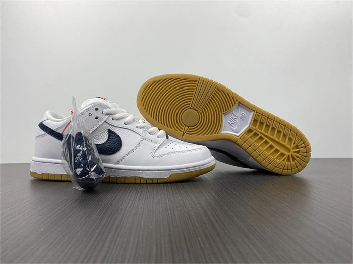 Nike SB Dunk Low Orange Label White Navy CZ2249- Casual 4836