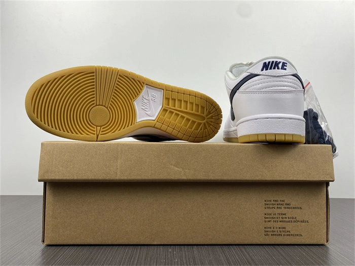Nike SB Dunk Low Orange Label White Navy CZ2249- Casual 4836